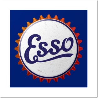 Esso Gasoline Bottle Cap Retro T-Shirt Posters and Art